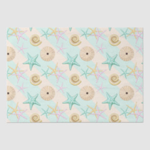 Seashells Retro Pastel Sea Life Seidenpapier