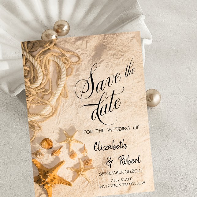 Seashells Rope Sand Save the Date (Von Creator hochgeladen)