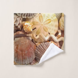 Seashells Sand Dollar Muster Waschlappen