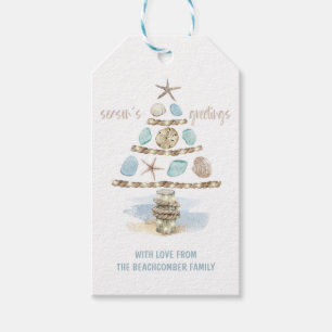 Seashells & Sea Glass   Weihnachtsbaum an der Küst Geschenkanhänger