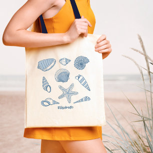 Seashells & Sea Star - personalisiert Tragetasche