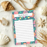 Seashells & Seetang Tropical Beach CUSTOM Notepad