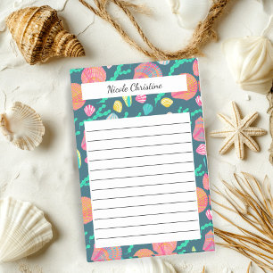 Seashells & Seetang Tropical Beach CUSTOM Notepad Post-it Klebezettel