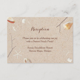 Seashells & Starfish auf der Hochzeitstagung am St Begleitkarte