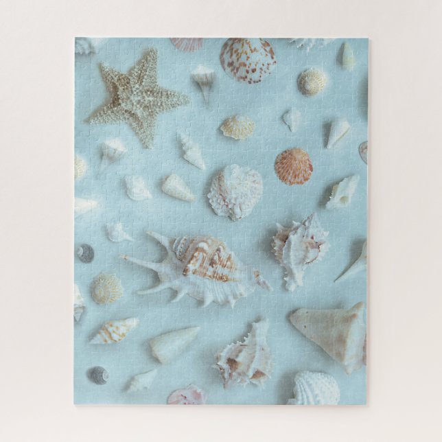 Seashells Starfish Beach Blue (Vertikal)