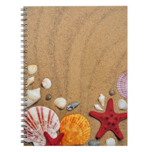 Seashells Starfish Sandy Stone Untersetzer Notizblock