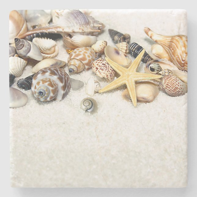 Seashells Stone Untersetzer (Vorderseite)