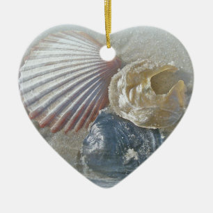 Seashells und Brandung Keramik Ornament