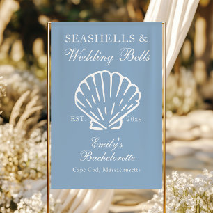 Seashells und Hochzeitsglocken-Junggeselinnen-Absc Banner