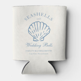 Seashells und Hochzeitsglocken-Junggeselinnen-Absc Dosenkühler