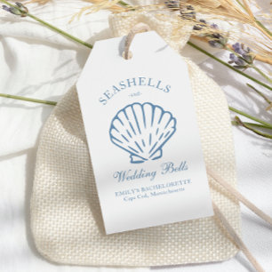 Seashells und Hochzeitsglocken-Junggeselinnen-Absc Geschenkanhänger