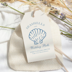 Seashells und Hochzeitsglocken-Junggeselinnen-Absc Geschenkanhänger