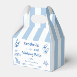 Seashells und Hochzeitsglocken-Junggeselinnen-Absc Geschenkschachtel