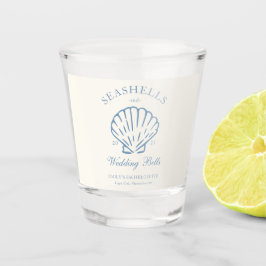 Seashells und Hochzeitsglocken-Junggeselinnen-Absc Schnapsglas