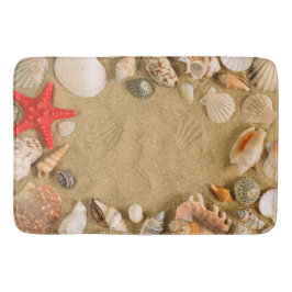 Seashells und Sand Badematte