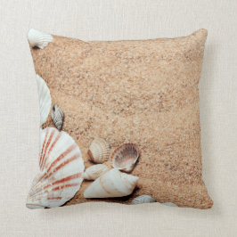 Seashells und Sand-Wurfs-Kissen Kissen