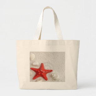 Seashells und Starfish Jumbo Stoffbeutel