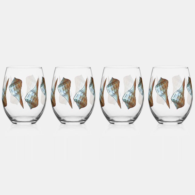 Seashells Weinglas Ohne Stiel (Vorderseite)