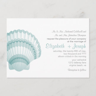 Seashore Elegante Hochzeit Einladung