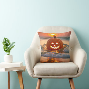 Seashore Halloween Jack-o-Lantern Kissen