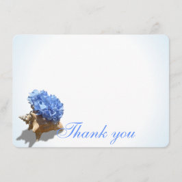 Seashore Hydrangea Flat Card Vielen Dank Dankeskarte