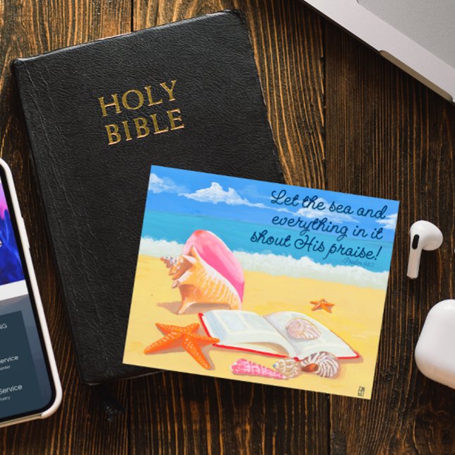 Seashore Lob Inspiration Post Card Postkarte (Von Creator hochgeladen)