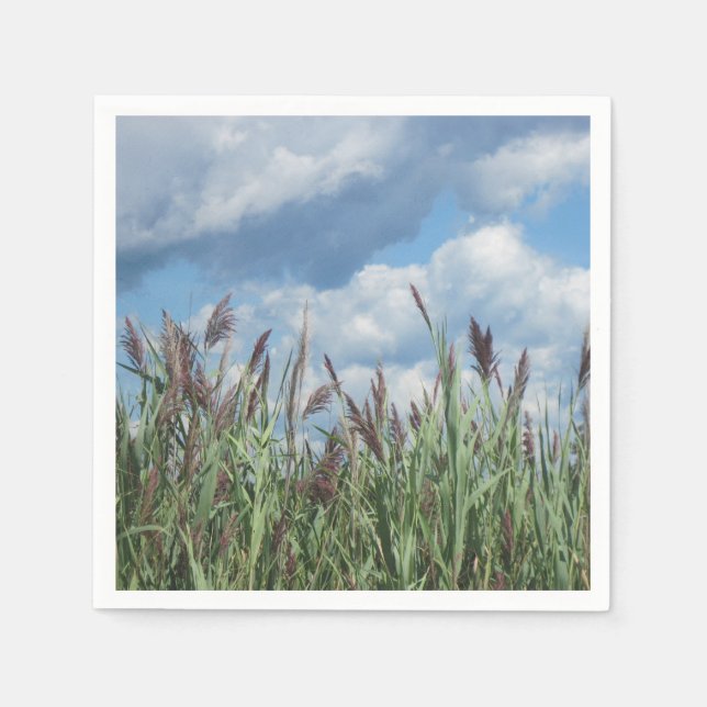 Seashore Marsh Grass Paper Napkin Serviette (Vorderseite)