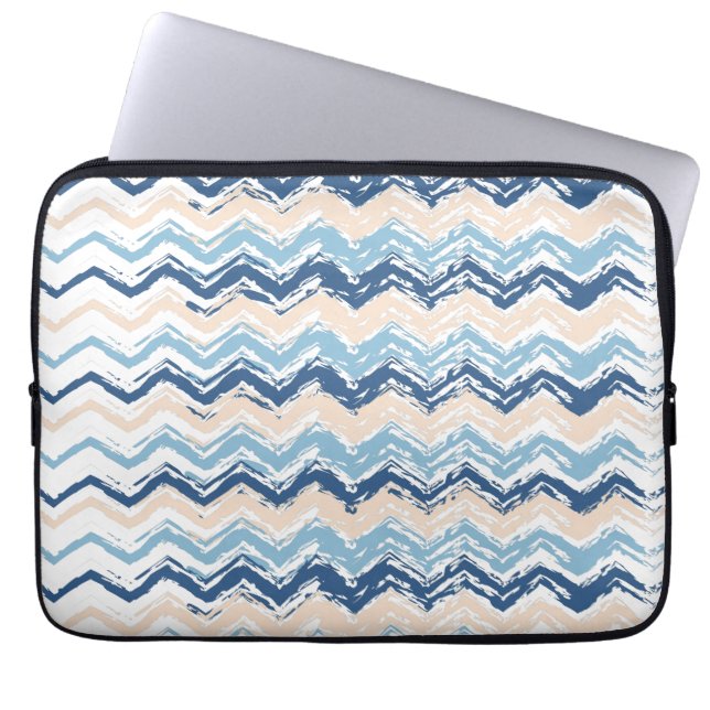 Seashore Scribble ZigZag Laptopschutzhülle (Vorderseite)