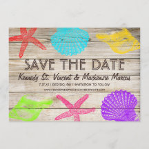 Seashore Wood Save the Date