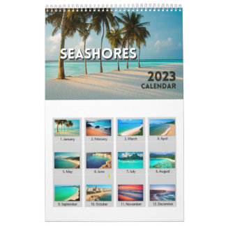 Seashores 2023 Kalender, Strände am Meer, Planung Kalender