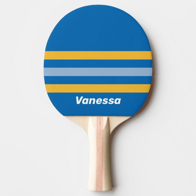 Seaside Across Striping with Name Tischtennis Schläger (Vorderseite)