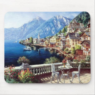 Seaside Berg Landschaft Frische Pasta machen Mousepad