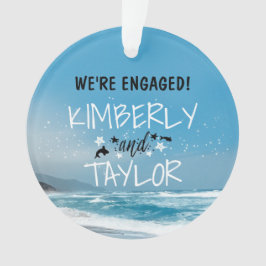 Seaside - Blue Beach Wedding / Verlobung Ornament