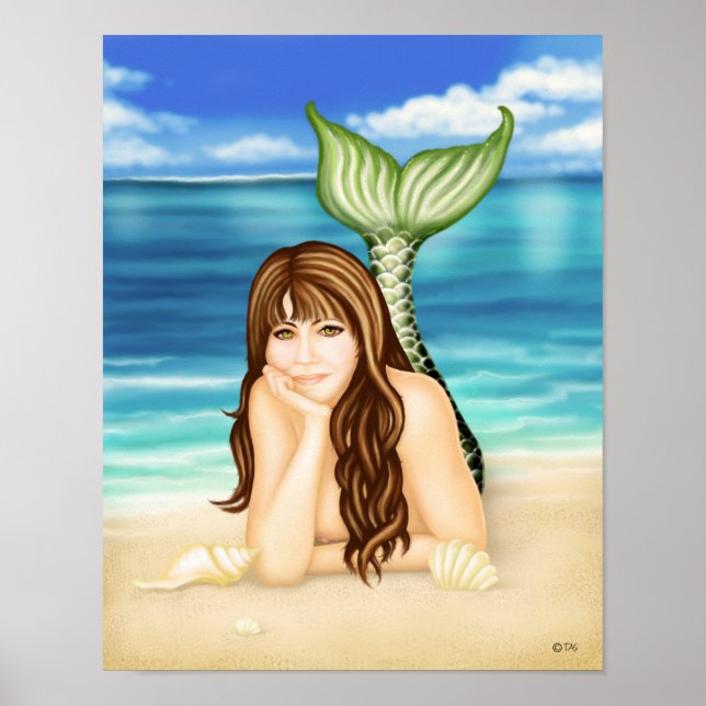 Seaside Daydreams Mermaid Fantasy Poster (Vorne)