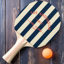 Seaside Deep Sea Blue Striping & Family Name