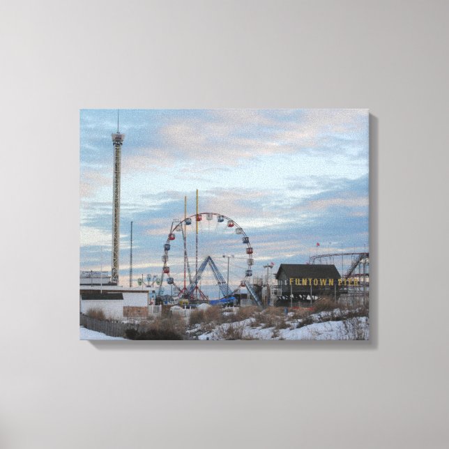Seaside Funtown Pier Leinwanddruck (Vorderseite)