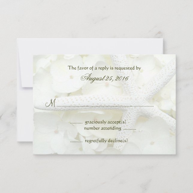 Seaside Garden Wedding Invitation Cards RSVP Karte (Vorderseite)