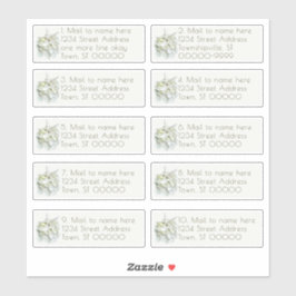 Seaside Garden Wedding Mail Einzeladressen Aufkleber