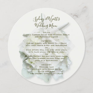 Seaside Garden Wedding Menu Round Template Einladung