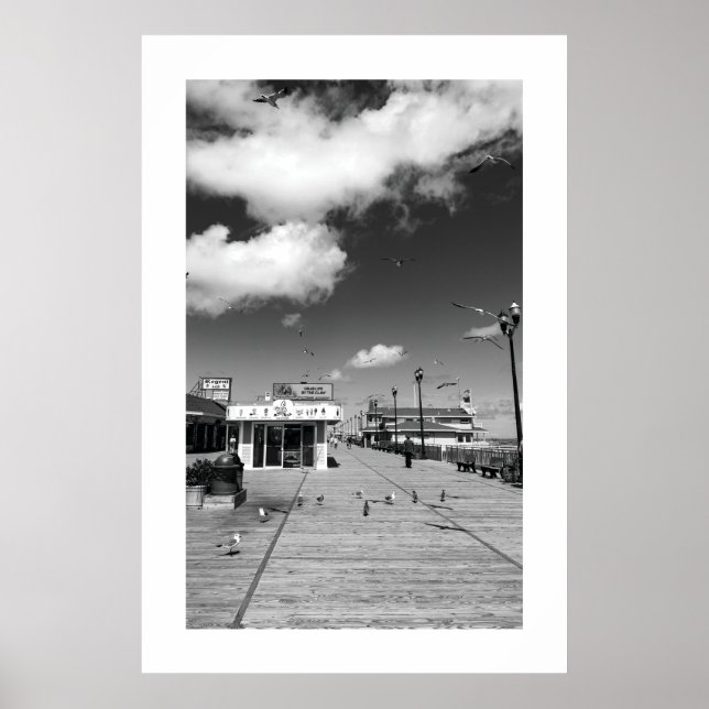 Seaside Heights Seagulls Boardwalk Poster (Vorne)