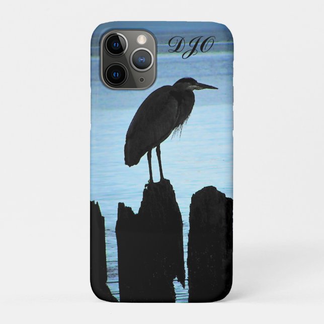 Seaside Heron Silhouette Case-Mate iPhone Hülle (Rückseite)