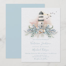 Seaside Lighthouse Beach Hochzeiten Einladungen