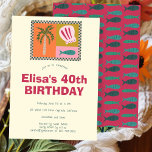 Seaside Modern Niedlich CUSTOM Geburtstagsparty Einladung<br><div class="desc">Perfekte niedliche Karte für eine lustige Einladung! Handgemachte Kunst für Sie! Ideal für einen Strandurlaub oder andere Feierlichkeiten. Vollständig anpassbar! Klicken Sie auf "Personalisieren" oben, um den Text zu bearbeiten. Klicken Sie auf "Bearbeiten mit dem Design-Tool", um die Schriftart, Farben und Platzierungen anzupassen und das Sonnendesign auf der Rückseite zu...</div>