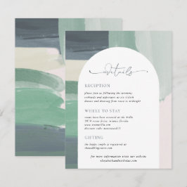 Seaside Ocean Glass | Angaben zum Hochzeitgast Begleitkarte