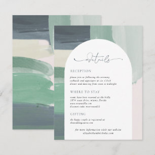 Seaside Ocean Glass Angaben zum Hochzeitgast Begleitkarte