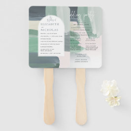 Seaside Ocean Glass | Hochzeitsprogramm Fächer