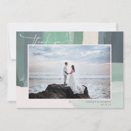 Seaside Ocean Glass | Hochzeitsszenario Foto Viele Dankeskarte