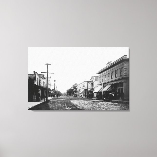 Seaside, Oregon Main Street View Foto Leinwanddruck (Vorderseite)
