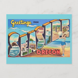Seaside Oregon Vintage-Grußkarte Postkarte