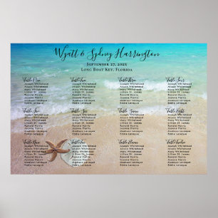 Seaside Sand Dollar Hochzeitsskala Poster